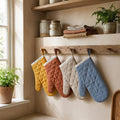 Linen Quilted Oven Mitt