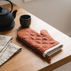 Linen Quilted Oven Mitt