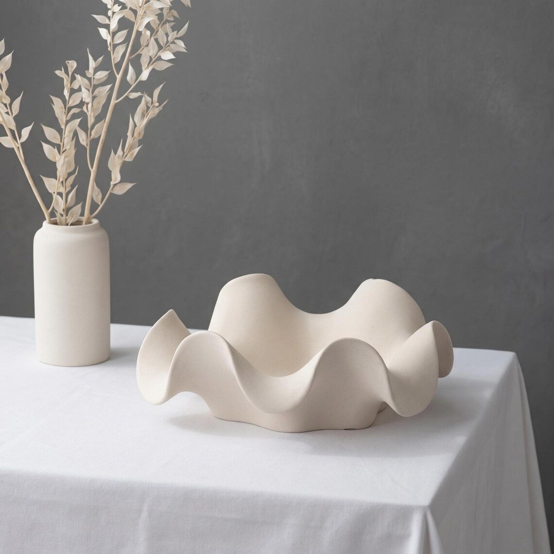 Wavy Edge Ceramic Bowl