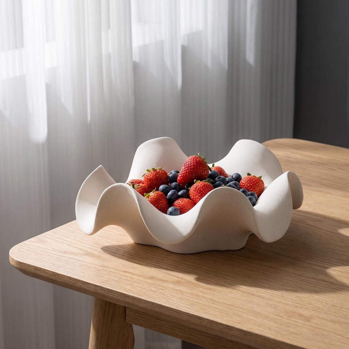 Wavy Edge Ceramic Bowl