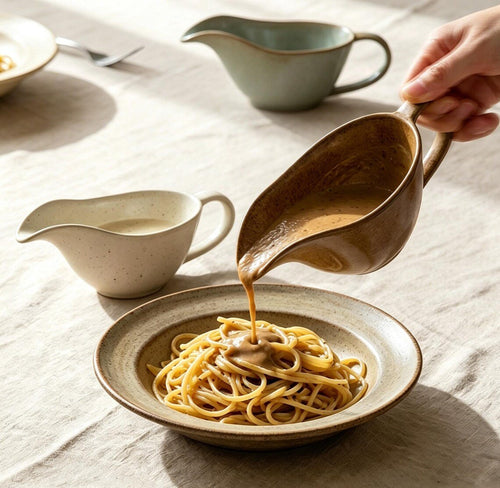 Ceramic Gravy Boat with Handle