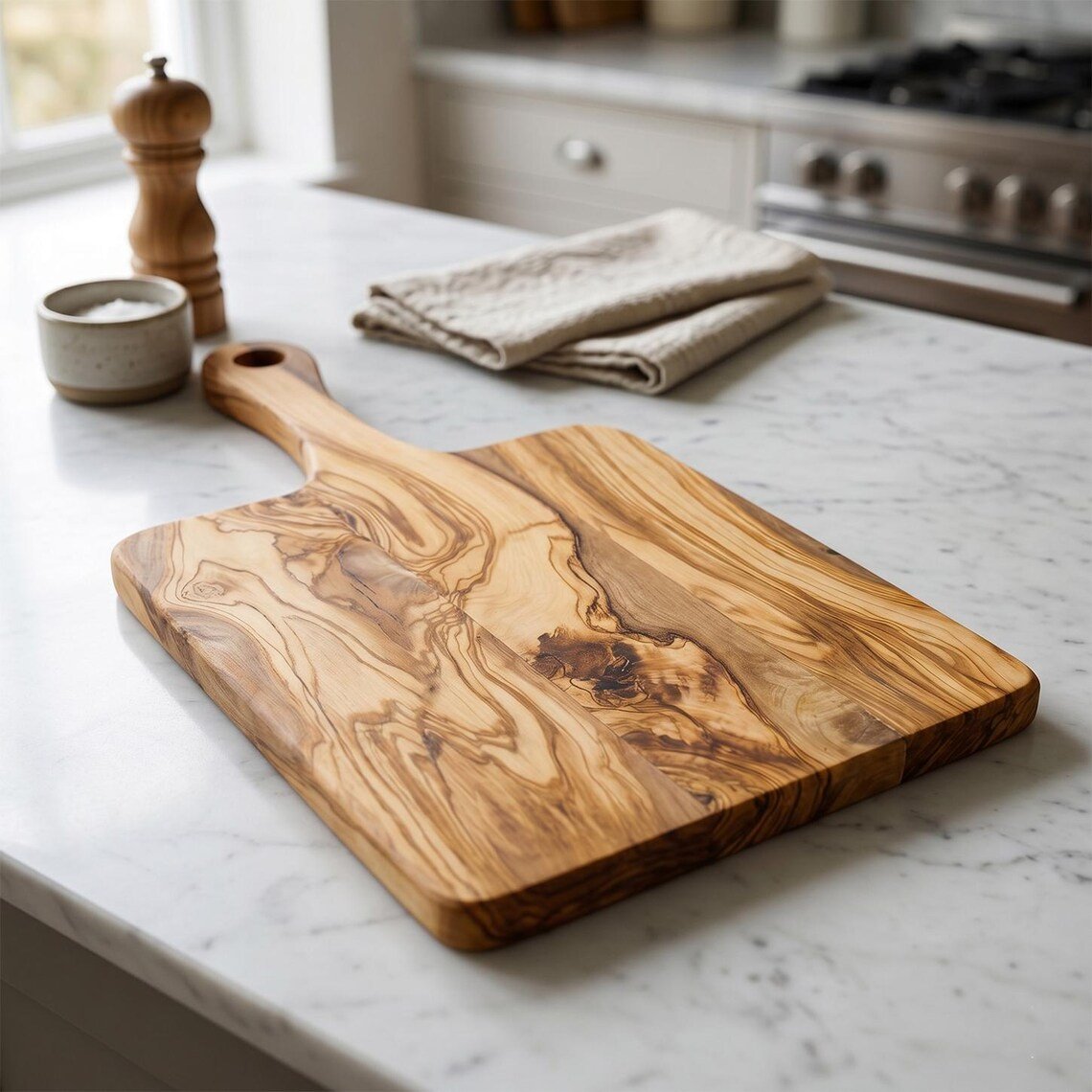 Modern Olive Wood Cutting Board